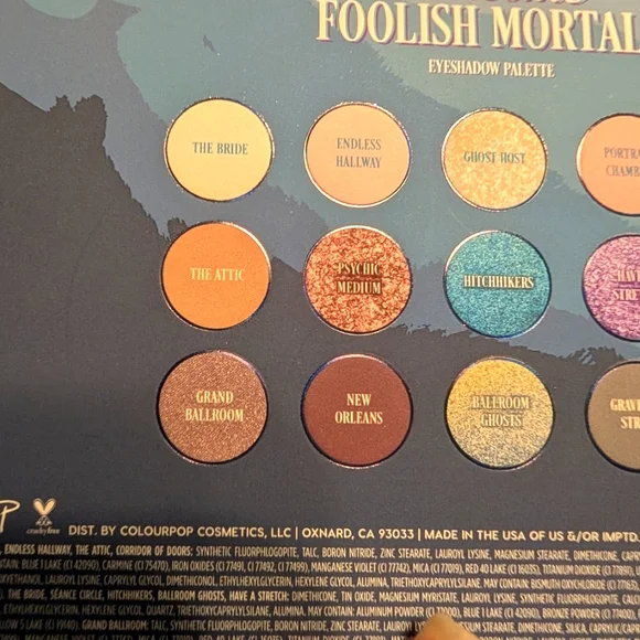 ColourPop x Disney Haunted Mansion Welcome Foolish Mortals Eyeshadow Palette